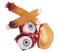 BESPORTBLE 4 Pcs Fake Finger Ear Eye Halloween Props Scary Body Organ Decoration for Parties Jokes Theater Realistic Fake Eyeballs for Spooky Atmosphere