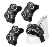 BESPORTBLE 4 Pcs Foot Tambourines for Adults Lightweight Percussion Instruments with Double Row Bells for Musical Performance and Parties Versatile Drum Accessory for All Ages