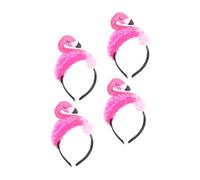 BESPORTBLE 4 pcs Hawaii Flamingo Headbands Cute Animal Party Hair Accessories for Safe Material Creative Design Eye Catching Decorative Effect for Hawaiian Themed Events