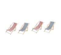 BESPORTBLE 4 Pcs Scale Decorative Beach Scene Chairs Blue Red for Creative Playhouse Accessories