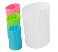 BESPORTBLE 4 pcs Silicone Water Bottle Sleeves Protective Cover with Thickened Base Anti-Drop Glass Tumbler Sleeve for Milk Bottles in Blue Green Pink and Transparent White