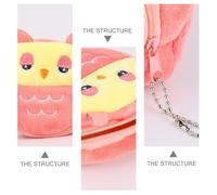 BESPORTBLE 4 Pieces Plush Animal Coin Purses Set, Cute Shaped Plush Owl, Shy Bear, Frog Wallets for Women, Soft Mini Coin Bag Pouches for Daily Use