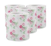 BESPORTBLE 4 Rolls Decorative Bathroom Tissue Roll Made from Soft Wood Pulp Practical Easy to Carry for Bathroom Accessories