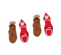 BESPORTBLE 4 Sets Christmas Pet Clothes Christmas Cats Clothes Santa Claus Outfit Dog Reindeer Coat Pets Warm Coats Doggy Clothes Dogs Winter Coats Dreses Christmas Costume for Pet