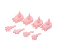 BESPORTBLE 4 Sets Miniature Doll Hands And Feet Craft Plastic Mini Action Figures Body Parts for Doll Making DIY Crafts Dress Up Replacement Parts