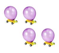 BESPORTBLE 4 Sets Recoil Plaything DIY Balloon Powered Car Aerodynamic Design for Science Fun Hands Learning Material for School and Playtime Random Color