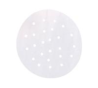 BESPORTBLE 400PCS Round Steamer Paper Liners for Air Fryers and Steamers Food Grade Silicone Perforated Non Stick Mats with Breathable Oil and Heat Resistant for Dumplings Buns and Cakes