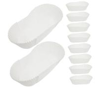 BESPORTBLE 40pcs Boat Shaped Cake Paper Trays Food Grade Disposable Baking Cups with Oil Water Heat Resistance for Party Wedding Home Cake Baking