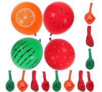 BESPORTBLE 40pcs Hawaiian Party Balloons Set with Green Watermelon, Red Watermelon Seeds, Red Strawberry Orange Orange Fruit Latex Balloons for Tropical Summer Birthday Decorations