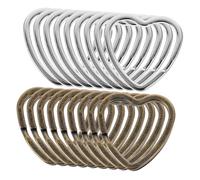 BESPORTBLE 40Pcs Heart Shaped Metal Key Rings Split Key Chain Rings for DIY Crafts in Silver and Antique for Jewelry Making and Fastener Connections