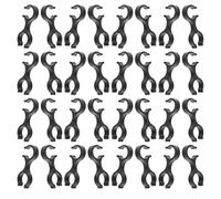 BESPORTBLE 40pcs Hiking Stick Holder Clips Plastic Buckle Double Rod Buckle for Trekking Poles Lightweight Outdoor Hiking Accessories with Safety Lock for Camping and Walking Stick