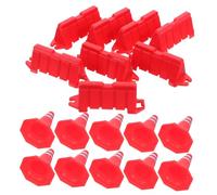 BESPORTBLE 40pcs Mini Traffic Safety Barriers for Red Plastic Roadblocks and Cones for DIY Sand Table Models Educational Roleplay Enhancing Motor Skills and Traffic Knowledge