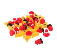 BESPORTBLE 40pcs Mini Traffic Signs: Mini Traffic Cone Toys And Barricade Figures - Road Signs Playset Accessories For Simulated Miniature Scenes