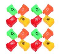 BESPORTBLE 40PCS Mini Trash Can Color Sorting Bins for Pretend Play and Montessori Learning Childsafe Plastic Tiny Garbage Bins for Role Play Recycling and Desktop Organization