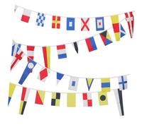 BESPORTBLE 40pcs Nautical Signal Flags Set Decoration Banners for Home Boat Ship Vessel Enhance Communication Safety for Yachts Merchant Ships Navy Operations