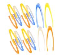 BESPORTBLE 40pcs Plastic Tweezers for Sensory Bin Tools for Fine Motor Skills Development for Preschool Learning Activities Outdoor Exploration and Craft Projects Engaging Colors White Yellow