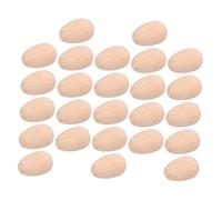 BESPORTBLE 40pcs Unfinished Wooden Easter Eggs DIY Craft Kit Paint Your Own Sturdy Eggs for Easter Decorations and Creative Family Activities