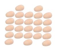 BESPORTBLE 40pcs Wooden Easter Eggs DIY Paint Your Own Eggs Kit Smooth Blank Wooden Ornaments for Crafts for Easter Party