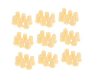 BESPORTBLE 42pcs Guzheng String Ferrules Beige Rubber Caps for Chinese Zither Accessories Suitable for Professional Performance Teaching and Repair