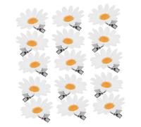 BESPORTBLE 48pcs Mini Daisy Hair Clips for Women - Realistic Artificial Flower Barrettes for Party Wedding Everyday Use - Small Floral Hairpins Decoration