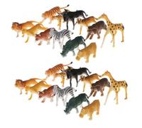 BESPORTBLE 48pcs Simulation Wild Animal with Tiger Lion Giraffe Models Realistic Desktop Decoration for Nursery and Home Educational Zoo Animals Collection for Gift and Play