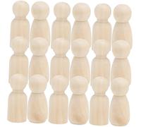 BESPORTBLE 48Pcs Unfinished Wooden Peg Dolls DIY Painting Puppets for Creative Art Craft Natural Wood Desktop Decoration Figures for Hands Aesthetic Development