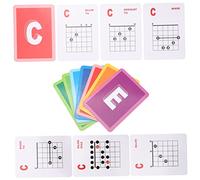 BESPORTBLE 49pcs Guitar Chord Practice Chart for Beginners Thick Coated Paper Guide with Printing Easy Read Fonts Lightweight Portable Six String Electric Acoustic Guitar Aid