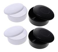 BESPORTBLE 4boxes Plastic Go Chess Pieces Storage Jar Lightweight Black White Chess Game Container Moisture Resistant Easy to Clean for Home School and Game Room
