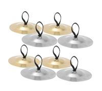 BESPORTBLE 4pair Mini Drum Cymbals for Belly Dancing Practice Hand Percussion Musical Instrument Finger Cymbals Rhythm Maker for Dance Performances