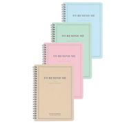 BESPORTBLE 4pcs A5 Student Coil Notepad with Glazed Printing Paper
