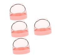 BESPORTBLE 4pcs Acrylic Hamster Bowl Feeding Dish for Hamsters Chinchillas and Rats Easy to Clean Spill Design for Food and Water Cute Pet Accessory Cherry Blossom