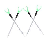 BESPORTBLE 4pcs Adjustable Aluminum Alloy Fishing Rod Holders Telescopic Ground Stakes for Beach Bank Surf Fishing with Easy Setup