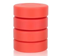 BESPORTBLE 4Pcs Adjustable Hardness Ice Hockey Practice Pucks PVC Flat Surface Red Hockey Training Pucks Outdoor Rubber Sports Accessory
