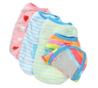 BESPORTBLE 4pcs Adorable Dog Vest for Small Pets Warm Flannel Cartoon Costumes for Autumn Including Heart Caterpillar Horse and for Pet Parties and Wear