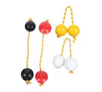 BESPORTBLE 4pcs African Aslatuas Rhythmic Ball Hand Shaker Percussion Eggs with Finger Rotation Technique for Beginners and Musicians Traditional Kashaka Rhythm Maker for Adults and Crisp