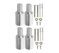 BESPORTBLE 4pcs Aluminum Alloy Screw Thread Connectors Lightweight American Thread Replacement Tips for Wood and Metal Poles Secure Furniture and Construction Indoor Outdoor Use