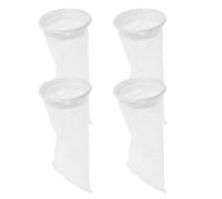 BESPORTBLE 4pcs Aquarium Filter Sock Nylon 200 Mesh Bag for Fish Tanks | Bottom Filter Design, Simple Installation and Maintenance, White Nylon Plastic Build, for Reef Tanks