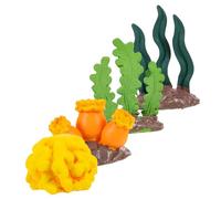 BESPORTBLE 4Pcs Artificial Coral Plant Small Fake Coral Reef Decor for Fish Tank Landscaping Safe Resin Material Realistic Aquarium Ornaments for Mini Aquariums and Fish Tank Decoration