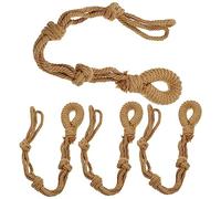 BESPORTBLE 4pcs Basket Extender Rope Plant Hanger Extender Jute Plant Hanger Pot Plant Pulleys for Station Nozzle Holders Ceiling Terrarium Hanging Basket Cotton Brown