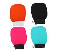 BESPORTBLE 4pcs Bath Exfoliating Gloves Deep Cleaning Skin Scrubbers Comfortable Household Bath Mitts for Full Body Use Remove Dead Skin and Impurities Promote Cell Growth Random Color