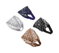 BESPORTBLE 4pcs Beaded Lace Headband: Hair Bands with Faux Pearls Hair Accessories for Ladies - Stretchy Lace Headband for Various Occasions