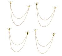 BESPORTBLE 4pcs Bee Lapel Pin Brooch with Hanging Chain Vintage Clothing Accessory for Women Unique Creative Design for Birthday Festivals and Valentine Day