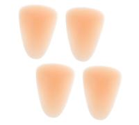 BESPORTBLE 4pcs Beige Silicone Knee Pads for Skating and Snowboarding Adhesive Thickened Protective Knee Guards with High Elasticity for Unisex Figure Skating Roller and Dancing Safety