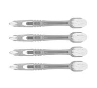 BESPORTBLE 4pcs Bird Cage Cleaner with Double Brush Heads Ergonomic Long Handle Kennel Cleaner for Bird Droppings Easy Disassemble Nest Brush for Deep Cleaning Parrot and Small Animal Cages