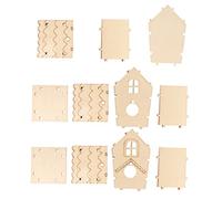 BESPORTBLE 4pcs Bird Nest Kit Wooden Breeding Box for Parrots and Cockatiels Light Yellow Assemble Nest for Boys and Girls Art Projects Decor