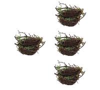 BESPORTBLE 4pcs Bird Nest Ornament Sufficient Quantity Garden Decor Bird House for Yard Fine Craftsmanship