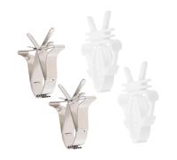 BESPORTBLE 4pcs Bird Vegetable Food Clips Durable Parrot Feeding Clamps Easy to Use Bird Cage Accessories for Fruits Veggies and Cuttlefish Bone
