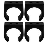 BESPORTBLE 4Pcs Black Nylon Paddle Holder Clips for Kayaking Canoeing Boat Rail Clamp, Marine Grade Tube Clamps for Yacht and Rowing Paddle Mounts, Small Heavy Duty Plastic Rod Holders for