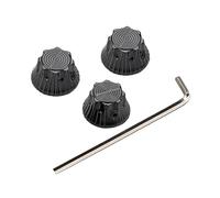 BESPORTBLE 4Pcs Black Sunflower Design Guitar Knobs Set Metal Tone Control Buttons for Electric Guitars Durable Stylish Volume Knobs Compatible with Various Models