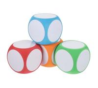 BESPORTBLE 4Pcs Blank Dice Erasable DIY Cubes for Classroom Party Games Versatile Educational for Creative Learning Fun Activities Various Settings